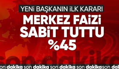 Merkez Bankası, Şubat 2024 politika faizini açıkladı! Faiz yüzde 45’te sabit kaldı