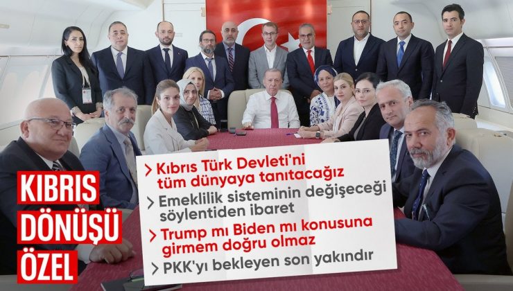 Cumhurbaşkanı Erdoğan’dan KKTC dönüşü gündem değerlendirmesi